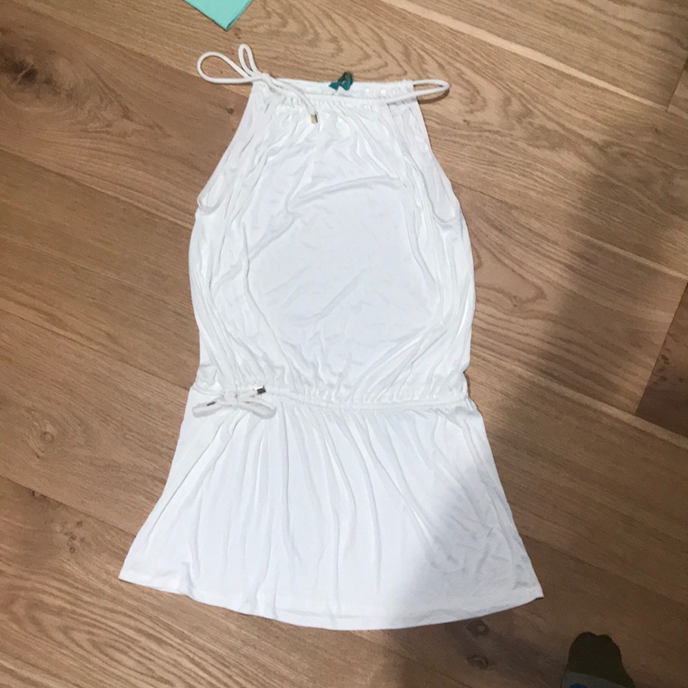 White swim coverup dress